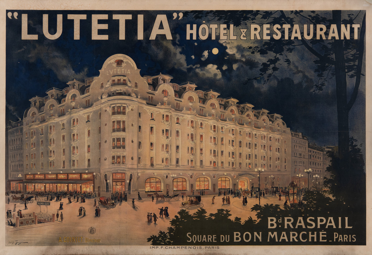 Vintage Lutetia Paris poster - Landscape format