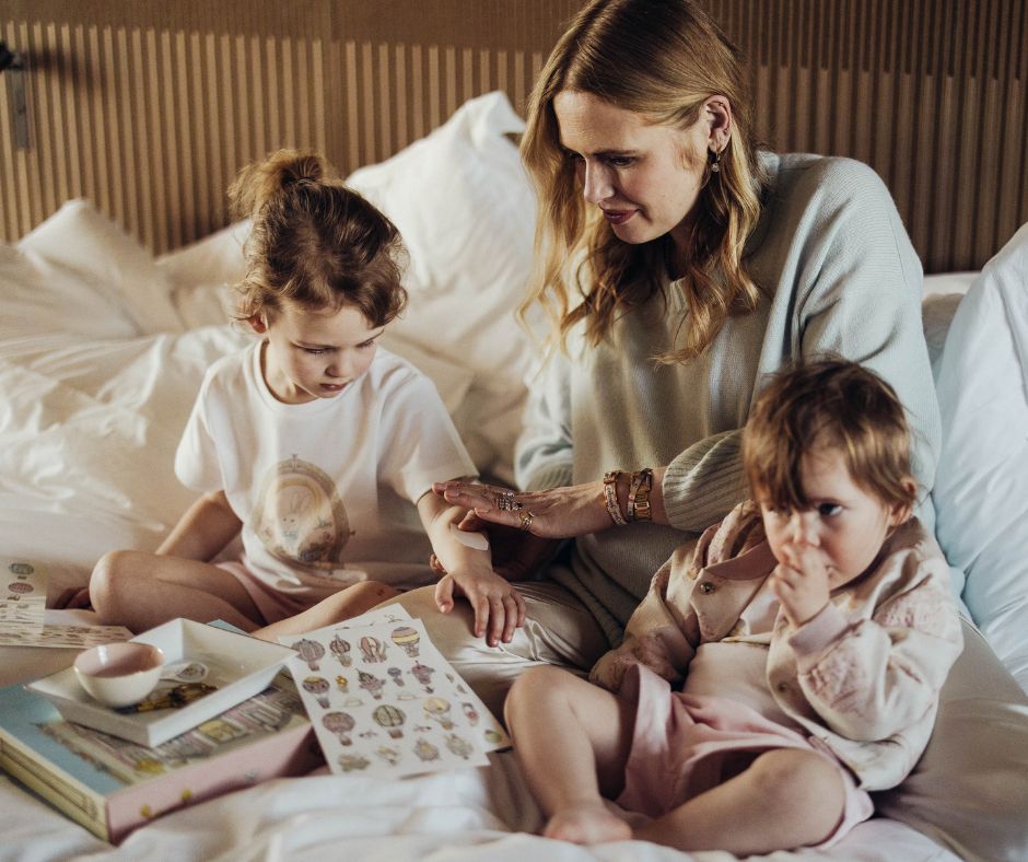 Temporary gold leaf tattoos