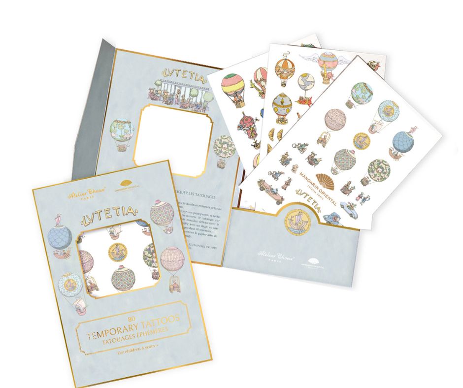 Temporary gold leaf tattoos